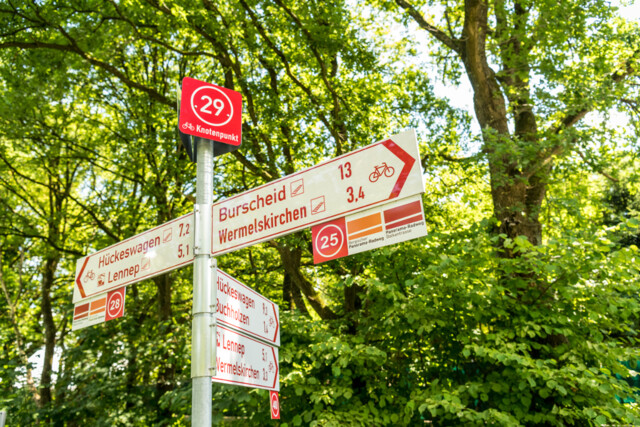 Die Knotenpunktbeschilderung in der Radregion Rheinland